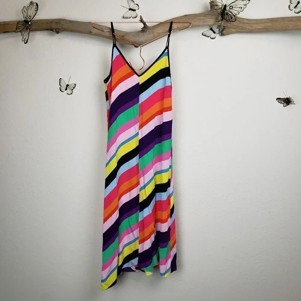 Topshop multi colored asymmetrical dress